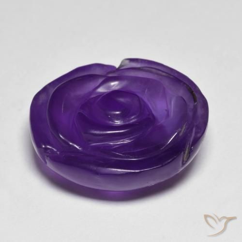 Amethyst Gemstone in 17.2 x 16.5 mm Size for Sale, Amethyst Stone in Medium Violet Color