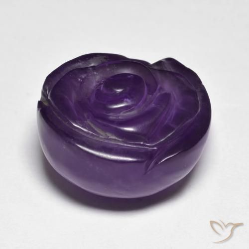 Amethyst Gemstone in 15.4 x 11.5 mm Size for Sale, Amethyst Stone in Deep Violet Color