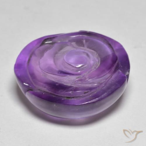 Amethyst Gemstone in 18 x 17.5 mm Size for Sale, Amethyst Stone in Medium-Light Violet Color