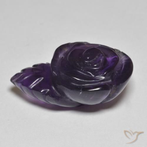 Amethyst Gemstone in 21.2 x 14.1 mm Size for Sale, Amethyst Stone in Deep Violet Color