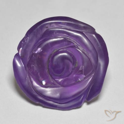 16.81ct Natural Medium-Light Violet Amethyst, Flower Cut, Translucent