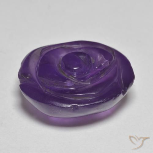 Amethyst Gemstone in 17.8 x 18.4 mm Size for Sale, Amethyst Stone in Medium-Light Violet Color