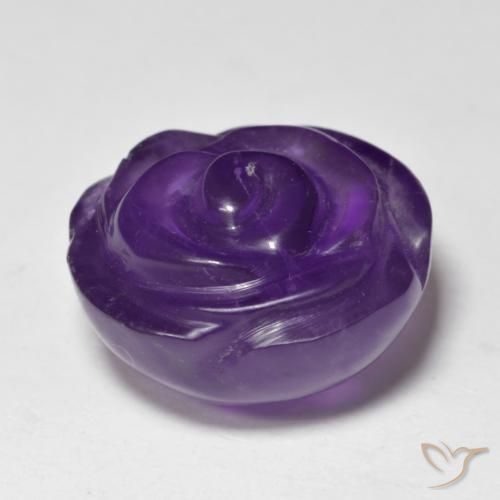 Amethyst Gemstone in 16.2 x 15.2 mm Size for Sale, Amethyst Stone in Medium Violet Color