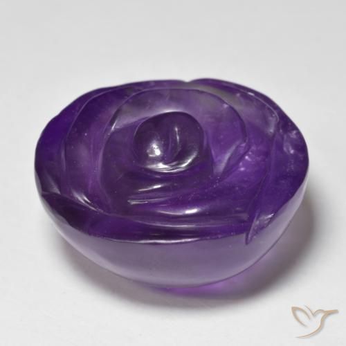 Amethyst Gemstone in 18.5 x 18.1 mm Size for Sale, Amethyst Stone in Medium Violet Color