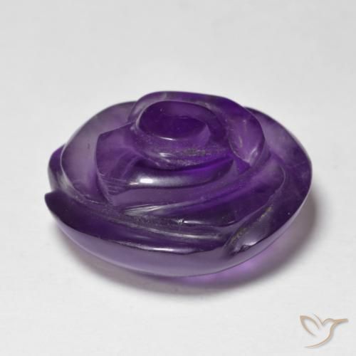 Amethyst Gemstone in 17.5 x 16.5 mm Size for Sale, Amethyst Stone in Medium Violet Color