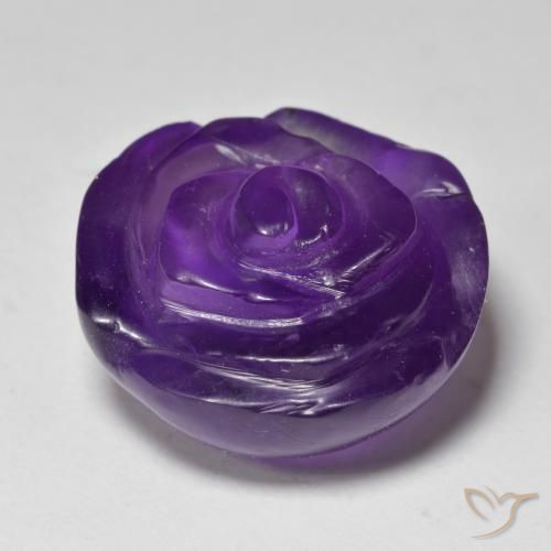 Amethyst Gemstone in 17.6 x 17 mm Size for Sale, Amethyst Stone in Medium Violet Color