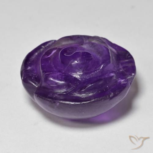 Amethyst Gemstone in 17.9 x 17.8 mm Size for Sale, Amethyst Stone in Medium Violet Color