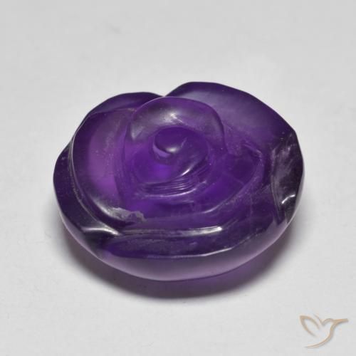Amethyst Gemstone in 14.7 x 13.6 mm Size for Sale, Amethyst Stone in Medium Violet Color
