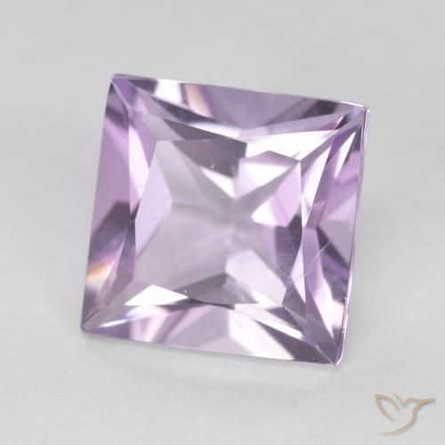 2.18 ct Violet Amethyst Stone, Natural Amethyst in Princess-Cut Shape for Sale