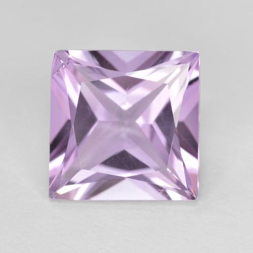 Pinkish Violet Amethyst Gem - 3.1ct Princess-Cut (ID: 597610)
