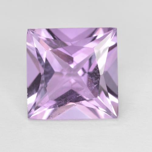 Pinkish Violet Amethyst Gem - 3ct Princess-Cut (ID: 597612)