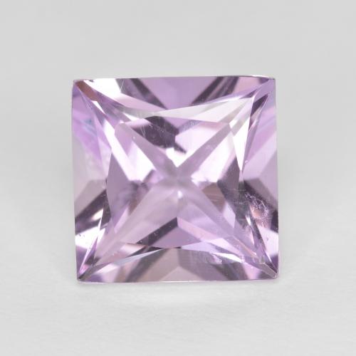 Light Magenta Amethyst Gem - 2.9ct Princess-Cut (ID: 597613)