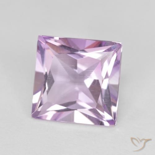 2.20 ct Violet Amethyst Stone, Natural Amethyst in Princess-Cut Shape for Sale