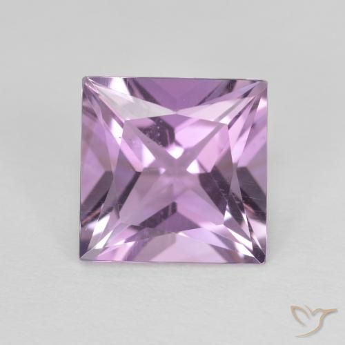 7,9 x 7,9mm Ametista viola Taglio Princess dal Brasile, peso di 2,05 ct, pietra preziosa naturale non trattati in purezza VS, Ametista 1pz - il colore è Magenta, durezza Mohs di 7 adatto per gioielli da indossare ogni giorno, Pietra della mente, Photo A