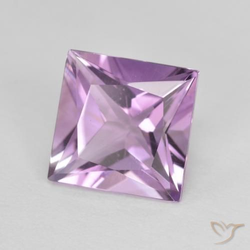 2.05 ct Violet Amethyst Stone, Natural Amethyst in Princess-Cut Shape for Sale