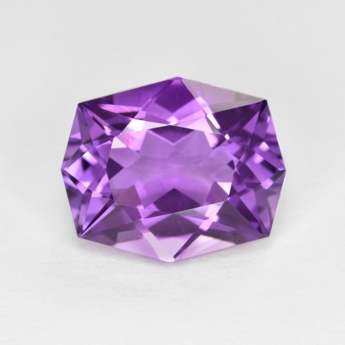 Pourpre violacé moyen Améthyste gemme - 4.6ct Fancy Cut (ID: 598305)