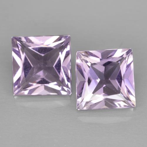 Light Violet Amethyst Gem - 1ct Princess-Cut (ID: 598449)
