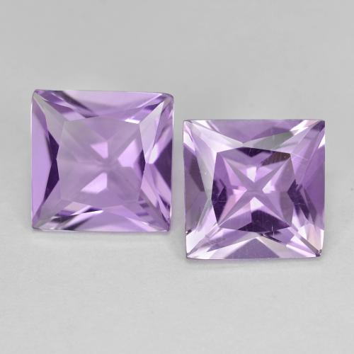 Light Violet Amethyst Gem - 1.8ct Princess-Cut (ID: 598458)