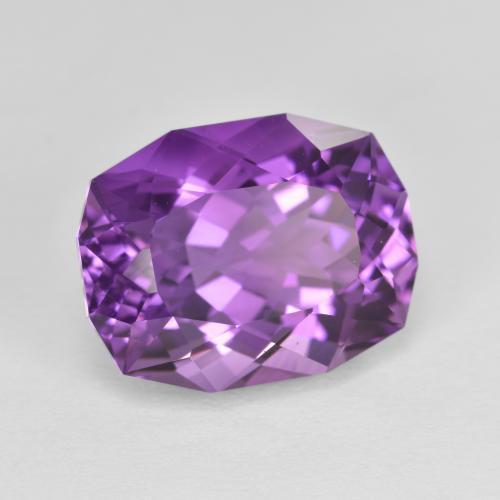 7.02 ct Violet Amethyst Stone, Natural Amethyst in Fancy Cut Shape for Sale