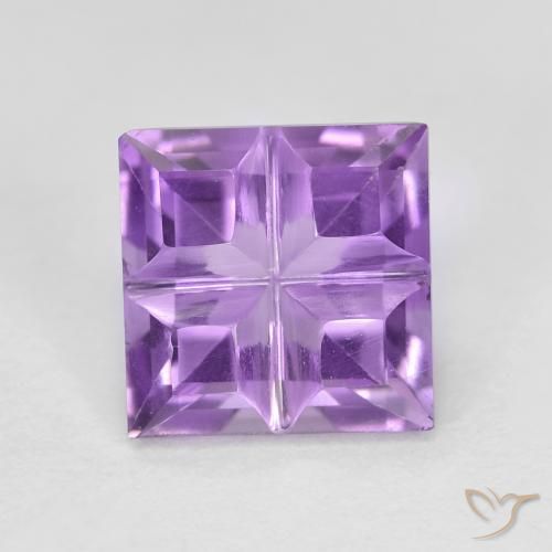 1.54ct Natural Medium Violet Amethyst, Square, VVS-VS