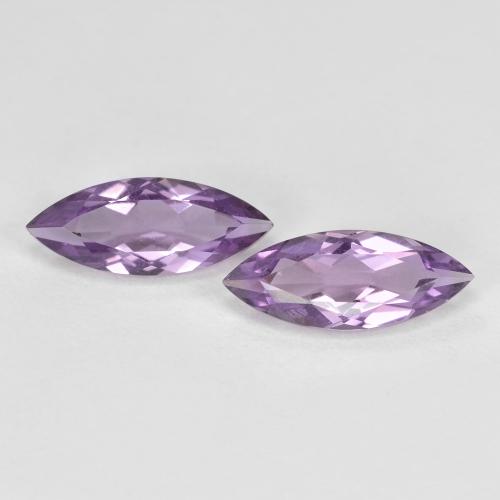 Deep Pinkish Violet Amethyst Gem - 0.7ct Marquise Facet (ID: 604552)