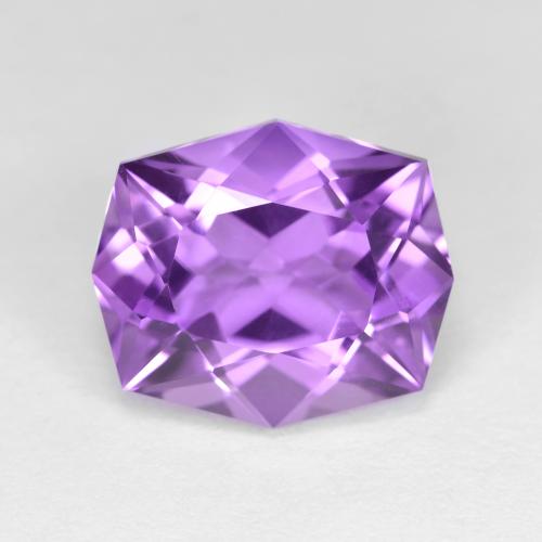 Lilaisch-violett Amethyst Edelstein - 5.7ct Oktagon facettiert (ID: 605601)
