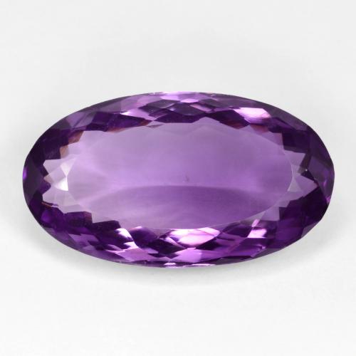 13.71 ct Violet Amethyst Gemstone, Amethyst Gem in Oval Facet Shape for Sale.