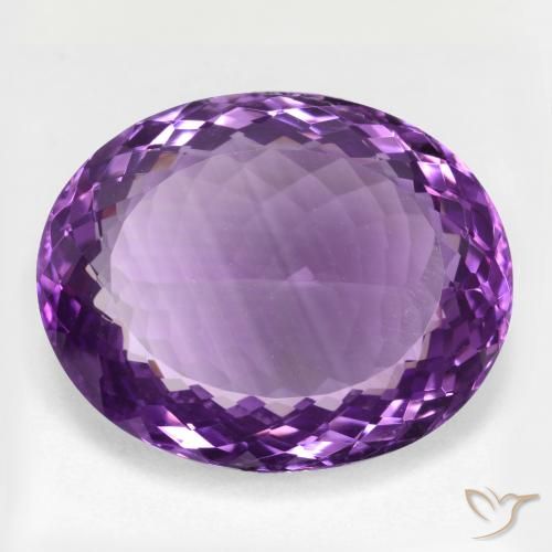 25.96ct Natural Medium Violet Amethyst, Oval, VVS-VS
