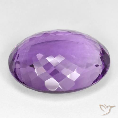 Amethyst Gemstone in 22.8 x 18.4 mm Size for Sale, Amethyst Stone in Medium Violet Color