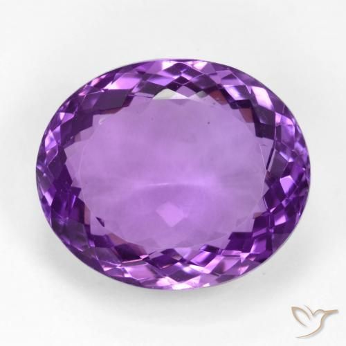 18.03ct Oval Facet Violet Amethyst from Brazil, Dimension 18.5 x 15.7mm, Natural untreated Gemstone, VVS-VS Clarity, 1 piece Amethyst in Medium Violet Color, Mohs Hardness of 7 suitable for daily wear jewelry, February Birthstone, Photo A