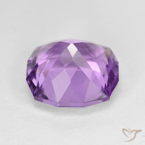 Amethyst Gemstone in 11.7 x 11.2 mm Size for Sale, Amethyst Stone in Medium Violet Color