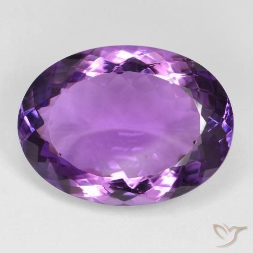 Intense Pink Violet Amethyst Gem - 17.2ct Oval Facet (ID: 606427)