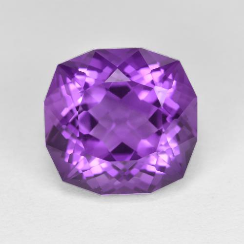 Viola scuro Ametista Gem - 6.3ct Taglio a cuscino (ID: 606897)