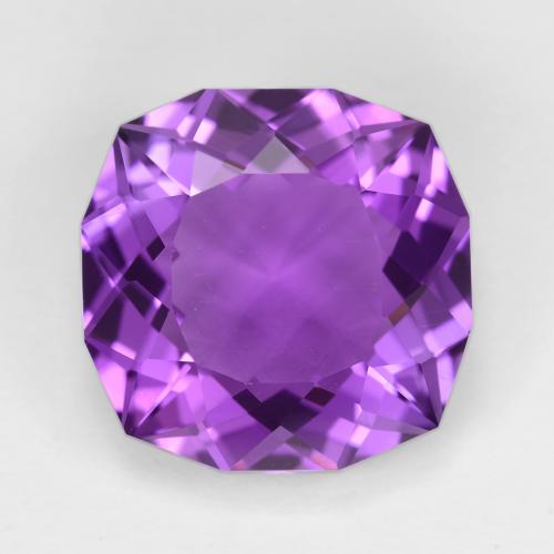 Medium-Dark Violet Amethyst Edelstein - 5.7ct Kissenschliff (ID: 606898)