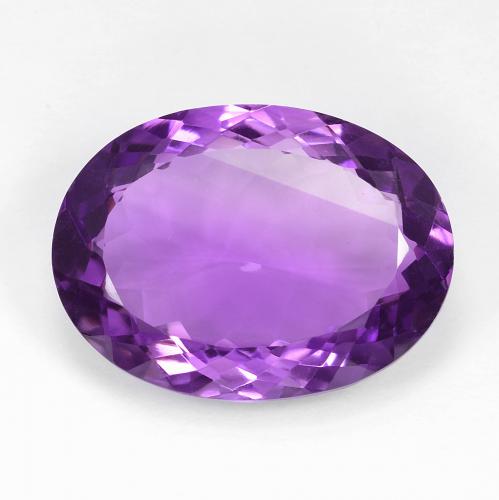 13.2ct Oval Facet Violet Amethyst from Brazil, Dimension 19.9 x 14.9mm, VVS Clarity, Natural untreated gemstone, 1pc Amethyst in Intense Violet Color, Mohs Hardness of 7 suitable for daily wear jewelry, Year of the Dragon Gemstone, Photo A