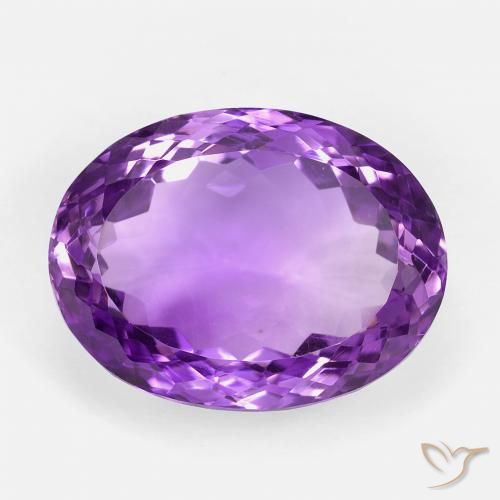21.03ct Natural Intense Violet Amethyst, Oval, VVS