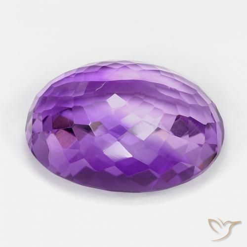 Amethyst Gemstone in 20 x 15 mm (calibrated) Size for Sale, Amethyst Stone in Intense Violet Color
