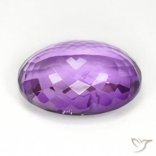 Amethyst Gemstone in 19.1 x 13.3 mm Size for Sale, Amethyst Stone in Intense Violet Color