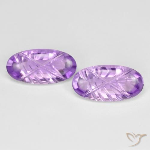 3.68 ct Carved Amethyst, 12.2 x 6.2 mm From Brazil, Photo A