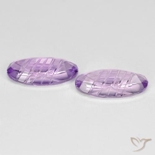 Amethyst Gemstones in 12.1 x 6.1 mm Size for Sale, Amethyst Stones in Light Violet Color
