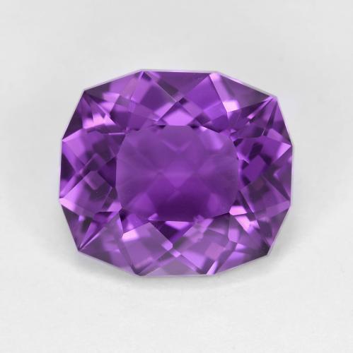 5.71 ct Violet Amethyst Gemstone, Amethyst Gem in Cushion-Cut Shape for Sale.