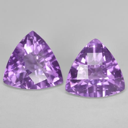 Medium Violet Amethyst Gem - 3ct Trillion Checkerboard (ID: 609737)