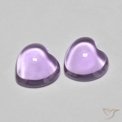 1.72 ct Heart Cabochon Amethyst, 6.2 x 6.1 mm From Brazil, Photo A