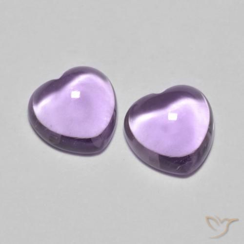 1.82 ct Heart Cabochon Amethyst, 6.3 x 6 mm From Brazil, Photo A