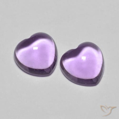 1.81 ct Heart Cabochon Amethyst, 6.3 x 6.1 mm From Brazil, Photo A