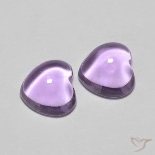 1.77 ct Heart Cabochon Amethyst, 6.3 x 6 mm From Brazil, Photo A