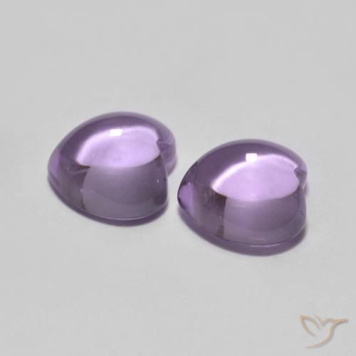 Amethyst Gemstones in 6.3 x 6.1 mm Size for Sale, Amethyst Stones in Medium Violet Pink Color