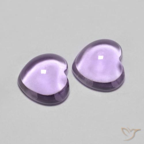 1.8 ct Heart Cabochon Amethyst, 6.3 x 6.1 mm From Brazil, Photo A