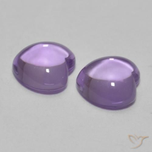 Amethyst Gemstones in 6.3 x 6.1 mm Size for Sale, Amethyst Stones in Light Violet Color