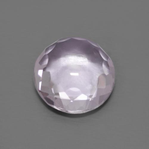6.7mm Round Mixed-cut Violet Amethyst from Brazil, Weight of 1.19ct, Natural untreated Gemstone in VVS Clarity, 1pc Amethyst - Color: Pale Light Pinkish Violet, Mohs Hardness of 7 suitable for daily wear jewelry, Wednesday Gemstone, Photo A